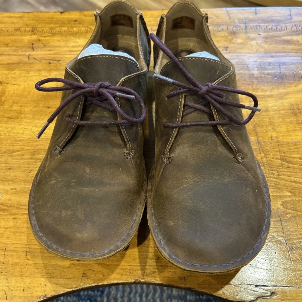 Clark’s Janet Mae women’s leather Oxford shoes brown lace up casual-size 10
